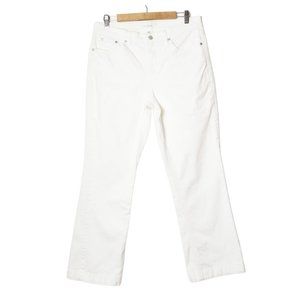 Jaclyn Smith White Denim Mid Rise Boot Cut Jeans Solid White Jeans White Pants